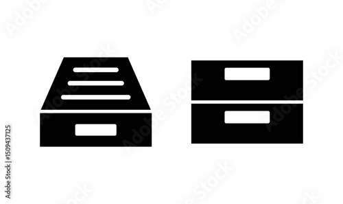 Archive folders icon logo design. Document vector icon. Archive storage icon.