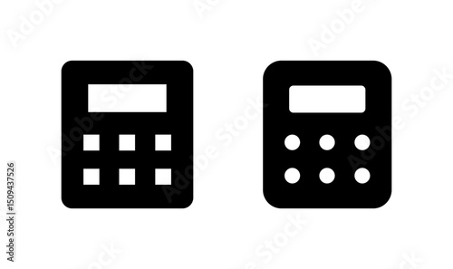 Calculator icon logo design. Accounting calculator sign and symbol.