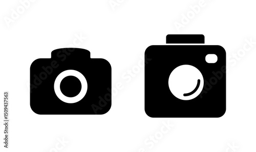 Camera icon logo design. photo camera sign and symbol. photography icon.