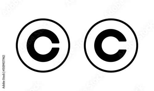 Copyright icon logo design. copyright sign and symbol