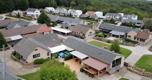 Wallpaper Mural aerial view of a village Torontodigital.ca