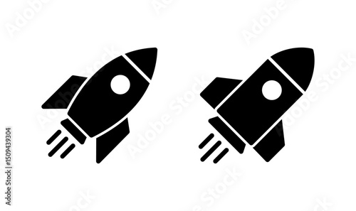 Rocket icon logo design. Startup sign and symbol. rocket launcher icon