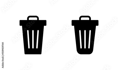 Trash icon logo design. trash can icon. delete sign and symbol.
