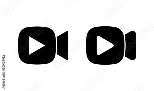 Video icon logo design. video camera sign and symbol. movie sign. cinema