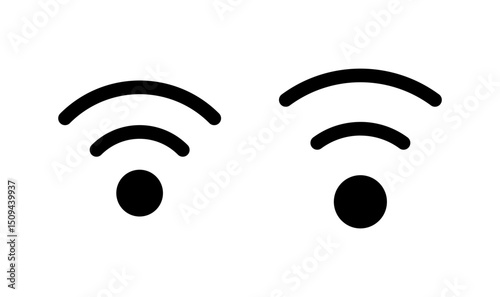 Wifi icon logo design. signal sign and symbol. Wireless  icon
