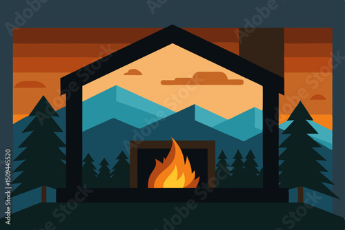 camping in the night