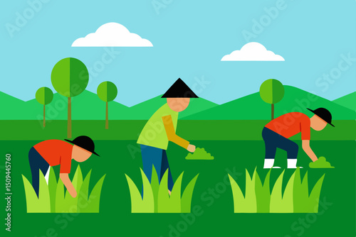 vector illustration of a landscape