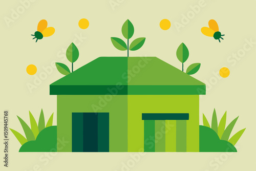 green house and tree