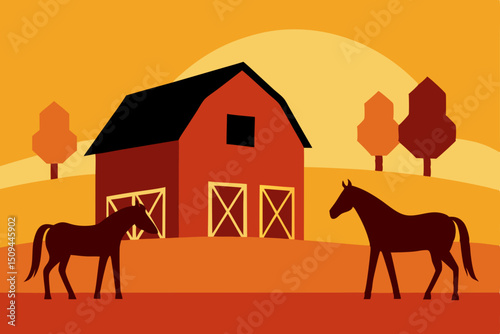 horses in the desert