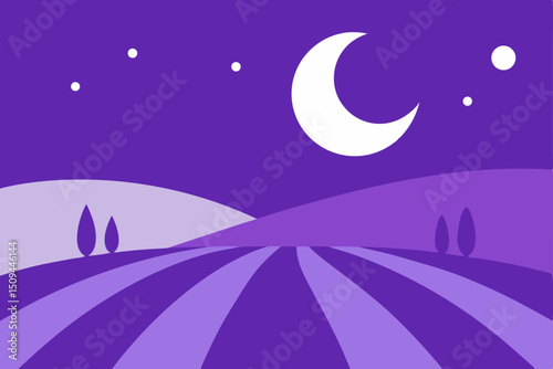 night sky with moon