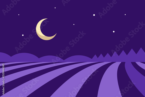 night sky with moon