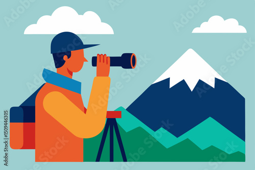 man in the mountains