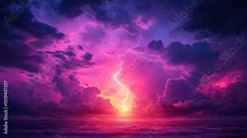 Dramatic Lightning Storm Over Barstow, California
 photo
