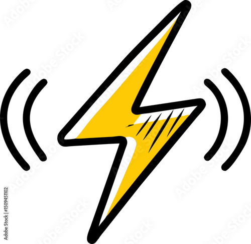 Fast lightning bolt speed power energy flash