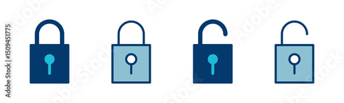 Lock icon vector isolated on white background. Encryption icon. Security symbol. Secure. Private