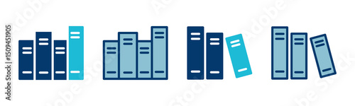Library icon vector isolated on white background. Book icon vector