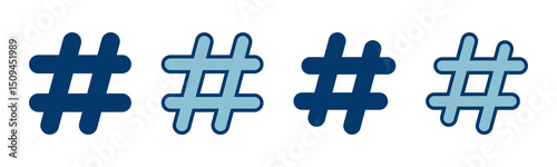 Hashtag icon vector isolated on white background. hashtag vector icon