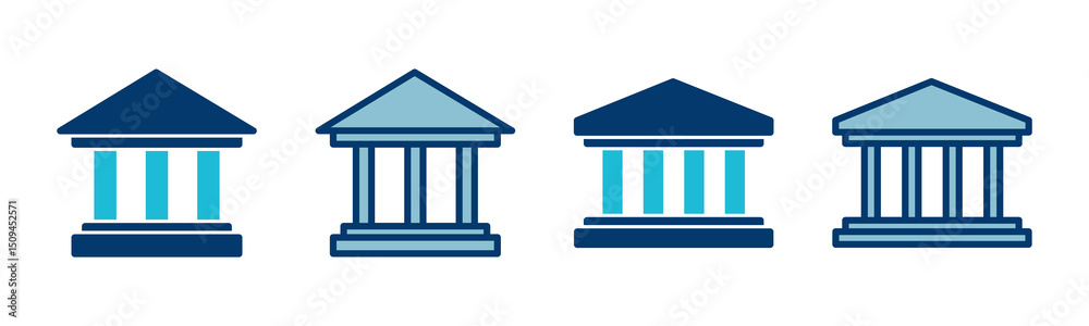Bank icon vector isolated on white background. bank vector icon, museum, university Bank icon vector isolated on white background. bank vector icon, museum, university