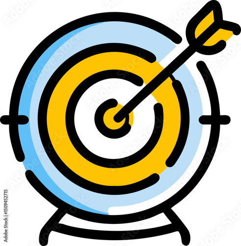 Target arrow bullseye goal achievement success aiming