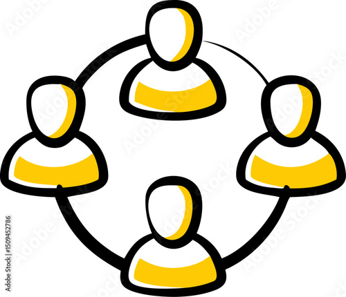 Teamwork collaboration network connection group people