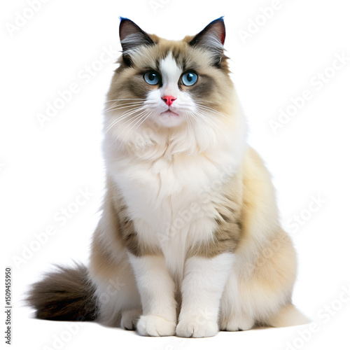 cat and kitten isolated on white background.PNG Transparent file type with high definition picture quality available.