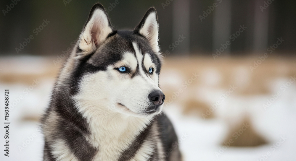 Fototapeta premium siberian husky dog