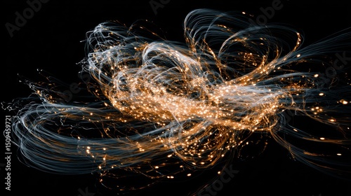 Abstract glowing lines design