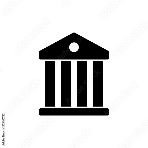 Bank icon symbol for apps and websites. Bank sign and symbol, museum, university