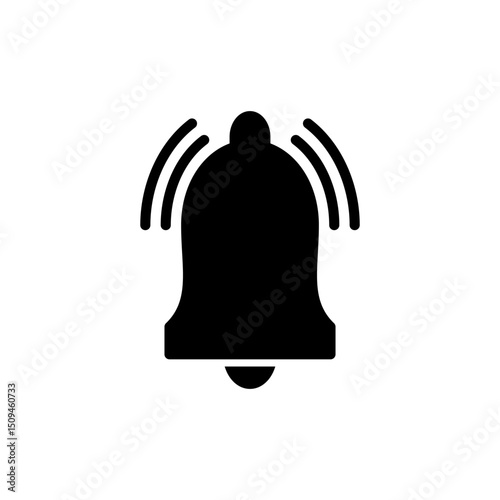 Bell icon symbol for apps and websites. Notification sign and symbol for web site design