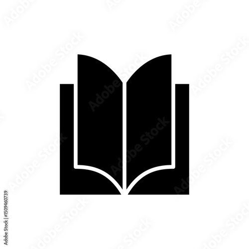Book icon symbol for apps and websites. open book sign and symbol. ebook icon