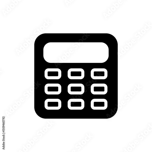 Calculator icon symbol for apps and websites. Accounting calculator sign and symbol.