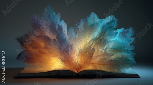 Abstract open book illustration