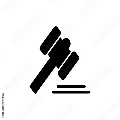 Gavel icon symbol for apps and websites. judge gavel sign and symbol. law icon. auction hammer