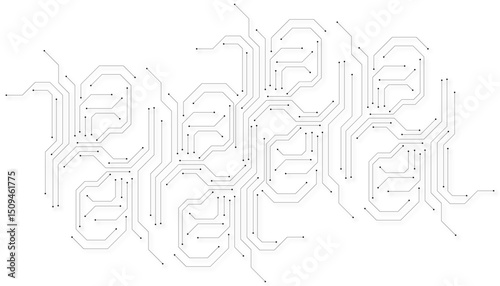 Electronics board. Circuit board electronic hi tech pattern. abstract computer chip. Black monochrome background. 