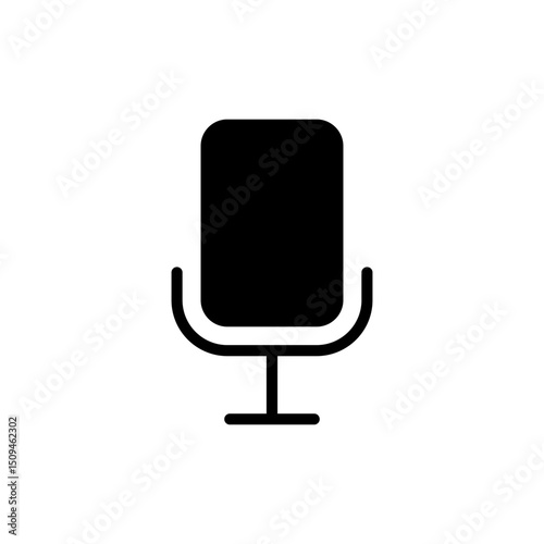Microphone icon symbol for apps and websites. karaoke sign and symbol