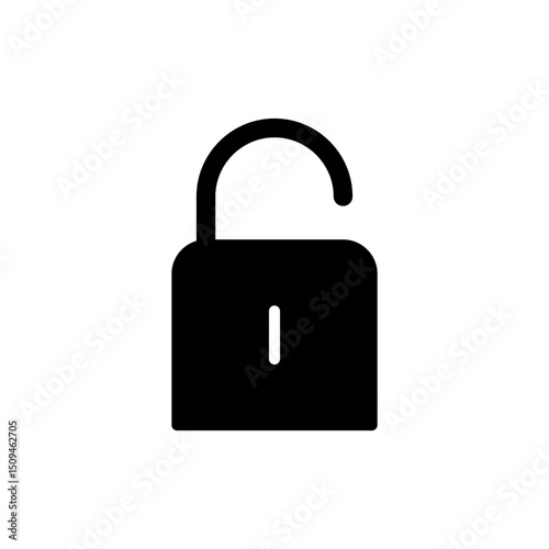 Unlock icon symbol for apps and websites. Unlock sign and symbol. unlocked padlock icon