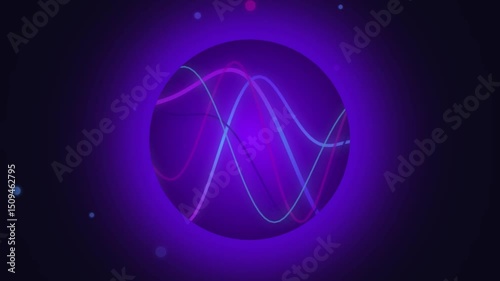 Wallpaper Mural Galactic Portal Animation Featuring Abstract Futuristic Fractal Design with Glowing Neon Purple Lines, Dynamic Energy Field, Sci Fi Cosmic Background, Intricate Geometric Patterns  Torontodigital.ca