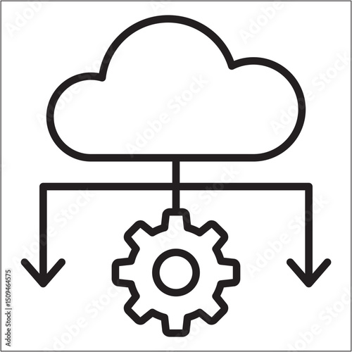 Cloud data storage icon. Data security server icon. Icon symbol compatible for internet , network, security, system. Vector illustration.