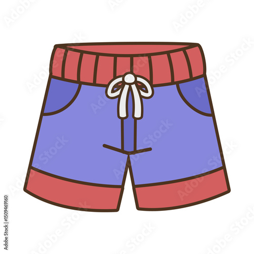 Beach shorts summer clothing vector illustration  isolated on white background


