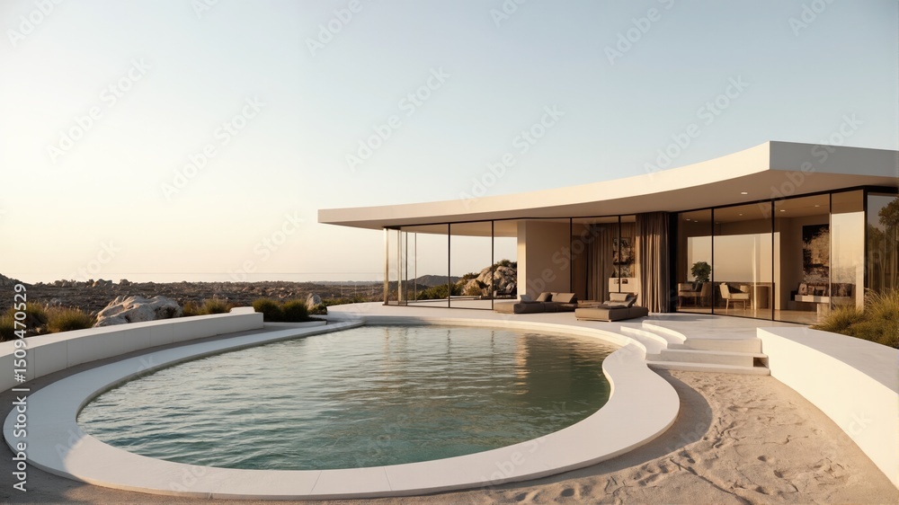 Naklejka premium luxury swimming pool