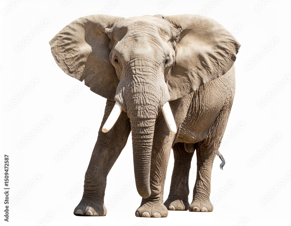 Fototapeta premium African elephant isolated on transparent background