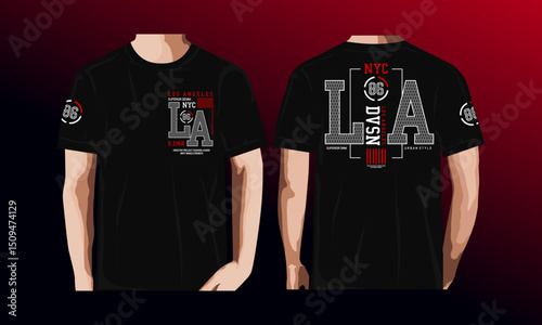 los angeles t shirt print