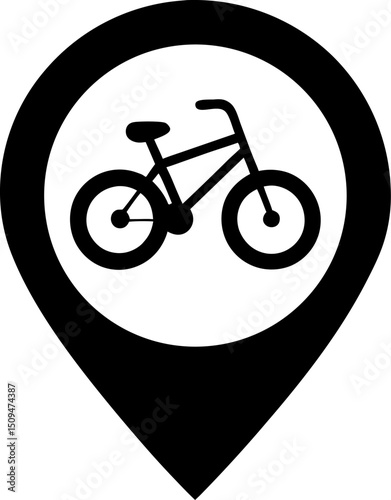Bicycle Map Route Icon