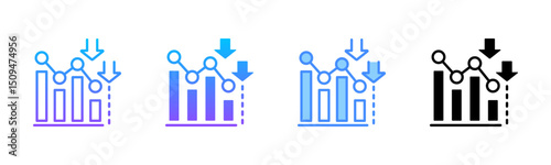 Degradation Multi Style Icon Set