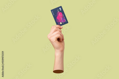 Female hand with credit car...
