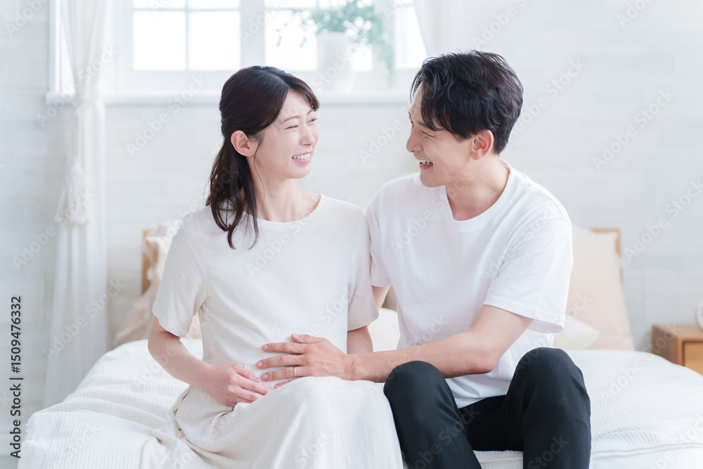 妊婦の妻と夫 妊婦の妻と夫