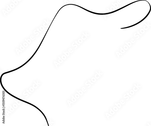 Loose Line Crossed Wavy Blob Form