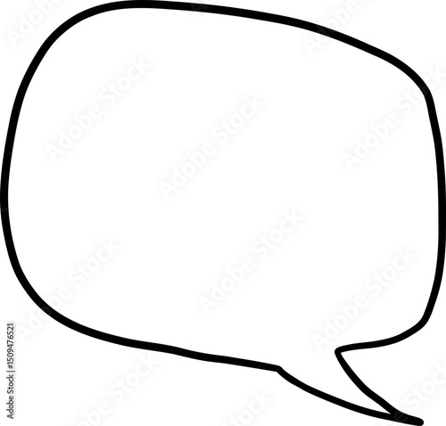 Minimal Hand Drawn Flat Speech Outline