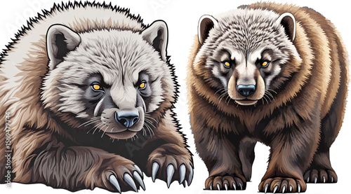 Arctic wolverine vector.eps