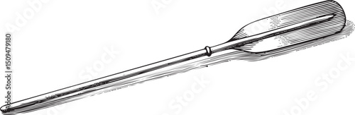 polished metal tool rests vertically on a white background.